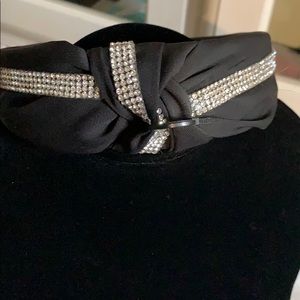 New Black satin headband